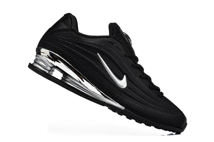 Nike Black and Silver Plated-Detail Sneakers