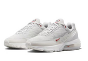 Nike Air Max 270 White and Red Running-Style Sneakers
