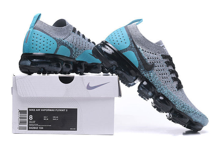 Nike Air VaporMax Flyknit 2 Gray Teal Sneakers 942842-104