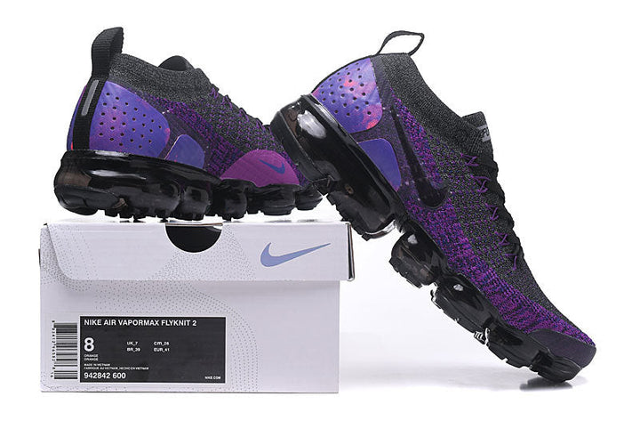 Nike Air VaporMax Flyknit 2 Purple Black Sneakers 942842-600