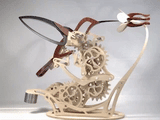 3D Wooden Kinetic Hummingbird Sculpture