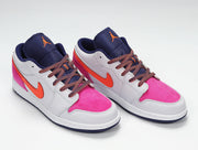 Nike Air Force 1 Low Sneakers, White Pink Orange 554723-502