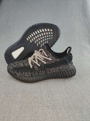 Yeezy 350 V2 Knit Sneakers in Black and Cream