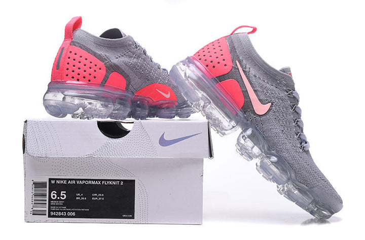 Nike Air VaporMax Flyknit 2 Grey Pink Sneakers 942843-006