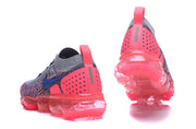 Nike Air VaporMax Flyknit 2 Grey and Bright Crimson Sneakers
