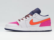 Nike Air Force 1 Low Sneakers, White Pink Orange 554723-502