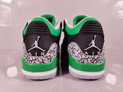Jordan 3 Black Green Elephant Print Sneakers