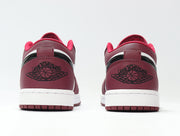 Air Jordan 1 Low Red and White Sneakers 553558-604